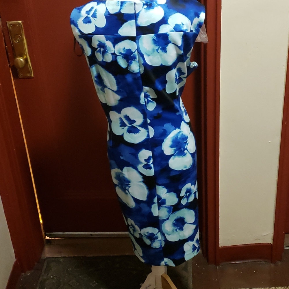Calvin Klein Women Blue & White Dress Size 22W - Picture 3 of 14